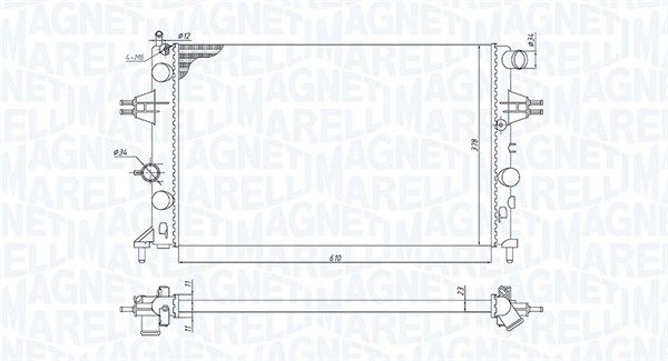 MAGNETI MARELLI radiatorius, variklio aušinimas 350213970000